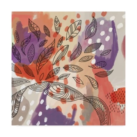 Trademark Fine Art Mary Urban 'Bright Life I Red Yellow Line Crop' Canvas Art, 24x24 WAP06020-C2424GG